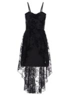 Dorothy Perkins *quiz Black Glitter Strap Dress