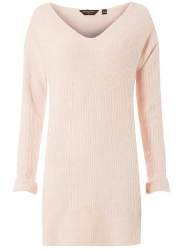 Dorothy Perkins Blush V-neck Tunic Top