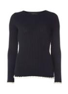 Dorothy Perkins Navy Frill Sleeve Jumper