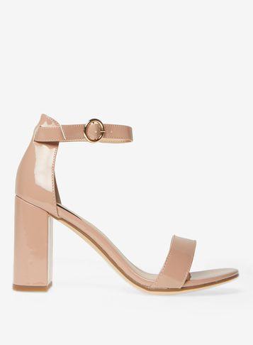 Dorothy Perkins Wide Fit Nude 'shimmy' Sandals
