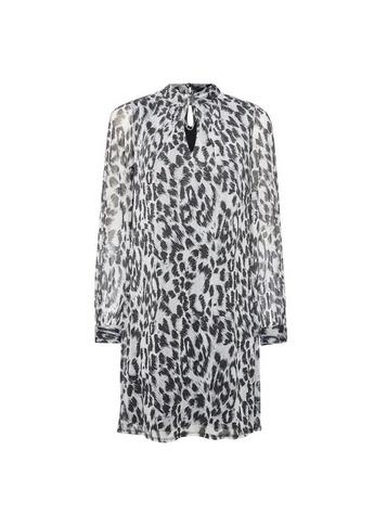 *billie & Blossom Silver Leopard Print Twist Dress