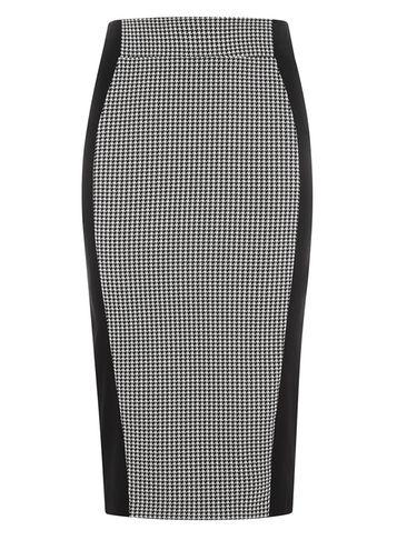 Dorothy Perkins Black Dogstooth Pencil Skirt