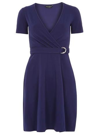 Dorothy Perkins Blue D-ring Wrap Dress