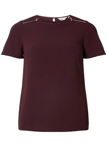 Dorothy Perkins Petite Burgundy Soft T-shirt