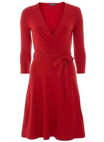 Dorothy Perkins *tall Red Wrap Dress