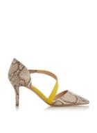 *head Over Heels By Dune Natural Camellia Mid Heel Shoes