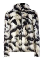 Dorothy Perkins Black And White Faux Fur Coat