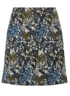 Dorothy Perkins Black And Blue Jaquard Mini Skirt