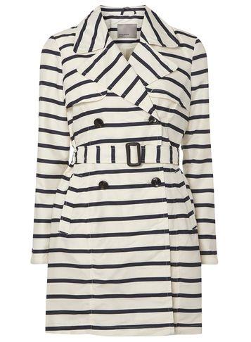 Dorothy Perkins *vero Moda Navy Stripe Coat