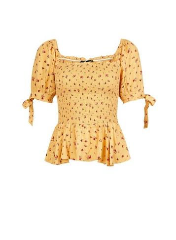 Dorothy Perkins Yellow Floral Print Top