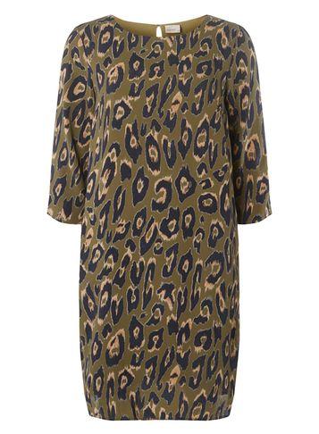 Dorothy Perkins *vero Moda Khaki Printed Shift Dress