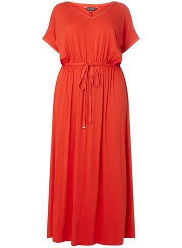 Dorothy Perkins Dp Curve Coral Jersey Maxi Dress