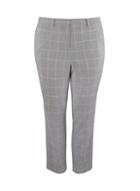 Dorothy Perkins *dp Curve Grey Check Print Elastane Ankle Grazer Trousers