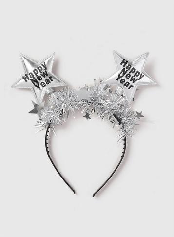 Dorothy Perkins Silver Happy New Year Headband