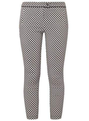 Dorothy Perkins Petite Monochrome Dogtooth Print Bengaline Trousers