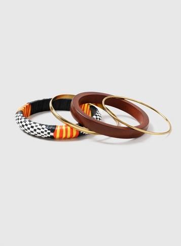 Dorothy Perkins Multi Coloured Geometric Pattern Bangle Pack