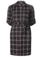 Dorothy Perkins Grey And Black Check Shirt Dress