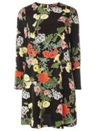 Dorothy Perkins Black Floral Print Swing Dress