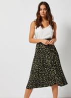Dorothy Perkins Petite Black Animal Print Midi Skirt