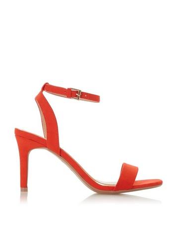 *head Over Heels By Dune Red Milania Mid Heel Sandals