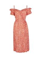 Dorothy Perkins Red Leopard Print Wrap Dress