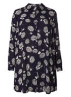 Dorothy Perkins Dp Curve Navy Floral Longline Shirt