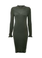 Dorothy Perkins Green Ruffle Knitted Dress