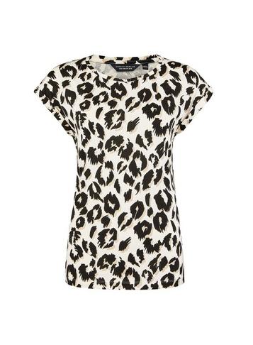 Dorothy Perkins Leopard Print Roll Sleeve T-shirt