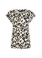 Dorothy Perkins Leopard Print Roll Sleeve T-shirt