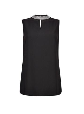 Dorothy Perkins *tall Black V-neck Embellished Top