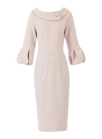 *jolie Moi Oyster Puffy Sleeved Dress
