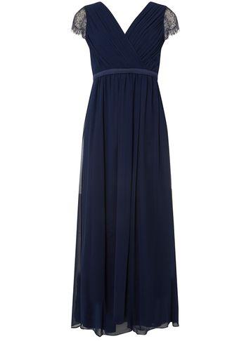 Dorothy Perkins *showcase Petite Bridesmaids Navy 'athena' Maxi Dress
