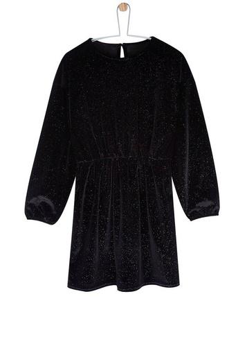 Dorothy Perkins *girls Black Velvet Printed Dress 