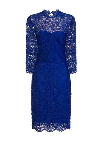 *paper Dolls Cobalt High Neck Lace Bodycon Dress