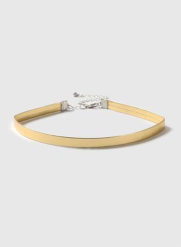Dorothy Perkins Gold Metallic Choker Necklace