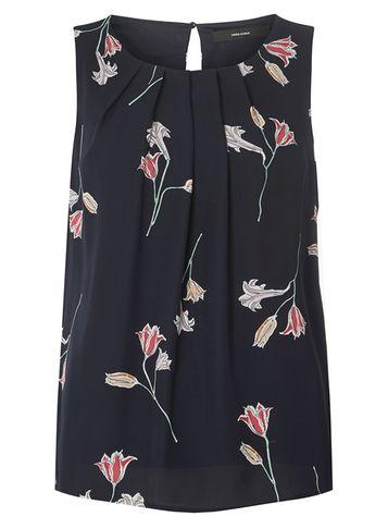 Dorothy Perkins *vero Moda Navy Floral Print Top