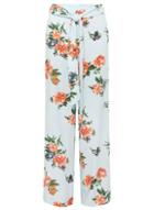 Dorothy Perkins Blue And Orange Floral Palazzo Trousers
