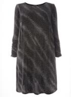 Dorothy Perkins *dp Curve Black Shimmer Ruched Sleeve Skater Dress