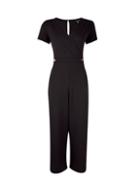 Dorothy Perkins Black Button Wrap Culotte Jumpsuit