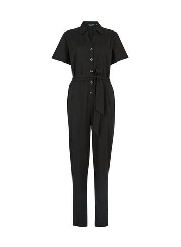 Dorothy Perkins *tall Black Utility Woven Jumpsuit