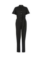 Dorothy Perkins *tall Black Utility Woven Jumpsuit