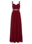 Dorothy Perkins *quiz Raspberry Red Embroidered Dress