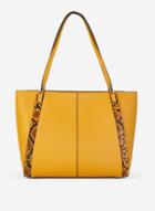 Dorothy Perkins Yellow Panel Shopper Bag