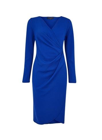 Dorothy Perkins Blue Manipulated Bodycon Dress