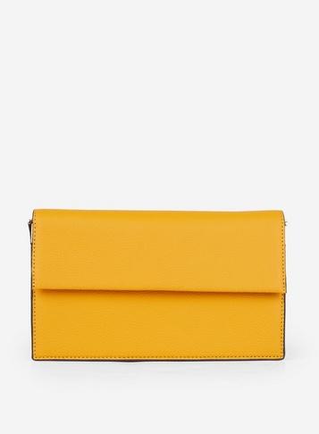 Dorothy Perkins Yellow Chain Detail Clutch Bag