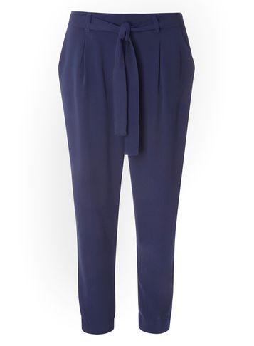 Dorothy Perkins Navy Tie Waist Trousers