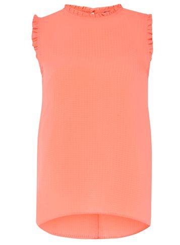 Dorothy Perkins Coral Gingham Sleeveless Top