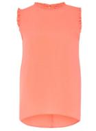 Dorothy Perkins Coral Gingham Sleeveless Top