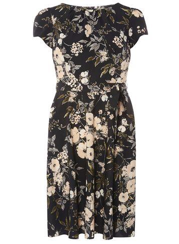 Dorothy Perkins *billie & Blossom Black Butterfly Floral Dress