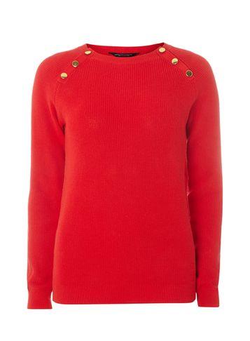 Dorothy Perkins Red Button Front Jumper